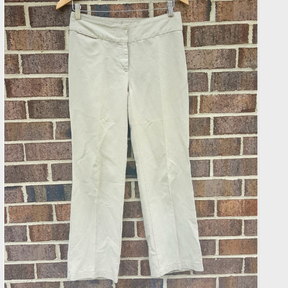 Eileen Fisher Career Tan Khaki Dress Pants Petite